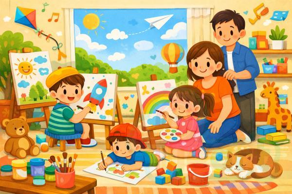 Lớp vẽ cuối tuần ở Thủ Đức – Phát triển sức sáng tạo của bé, ba mẹ yên tâm đồng hành