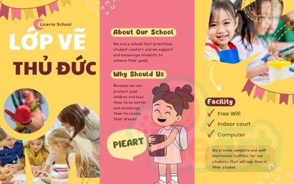 Lớp vẽ Thủ Đức PIEART - Khơi dậy nghệ thuật, chắp cánh sáng tạo tương lai